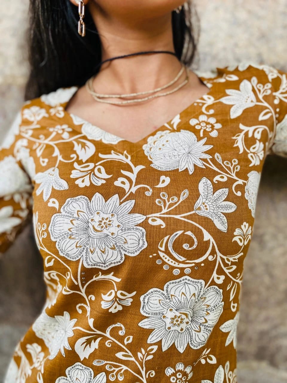 Madhurima Pure Cotton Full - Sleeve Short Kurti - short kurti | Buy Online at Peethpankh