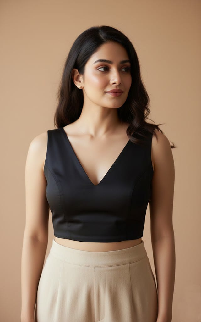 Peethpankh Back Bow Crepe Blouse - blouse | Buy Online at PEETHPANKH