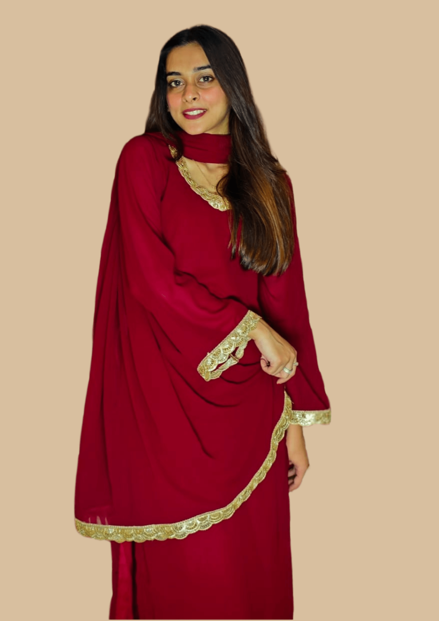 Peethpankh Festive Maroon Kurta Set for Women with Dupatta – Ethnic Wear - kurta set | Buy Online at Peethpankh