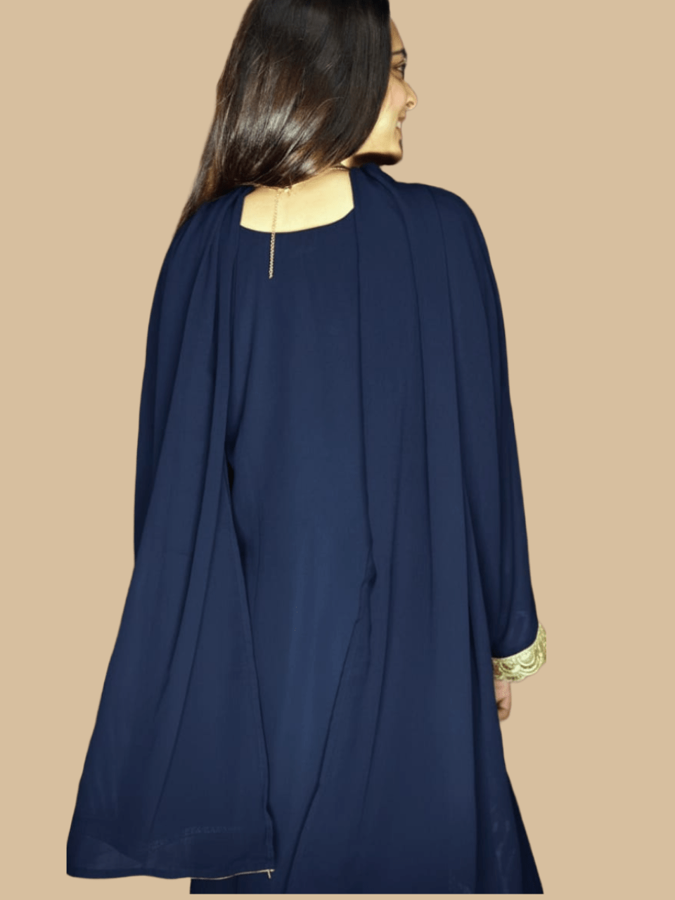 Royal Blue Georgette Kurta Set with Dupatta & Bottomwear for Women – Festive & Party Wear by Peethpankh - kurta set | Buy Online at Peethpankh