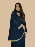 Royal Blue Georgette Kurta Set with Dupatta & Bottomwear for Women – Festive & Party Wear by Peethpankh - kurta set | Buy Online at Peethpankh